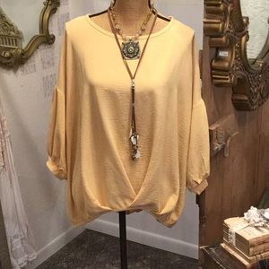 Easel brand top, buttercup color, size S,M,L